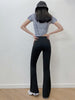 Spring Summer Women Long Jeans High Waist Stretch Straight Pants Korean Solid Chic Female Trousers