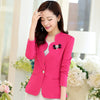 Spring Summer Women Slim Blazer Coat 2022 Plus Size Casual Jacket Long Sleeve One Button Suit Girls Blazers Work Wear Z272