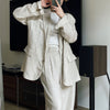 Spring Summer Women's Casual Striped Pocket Decorated Loose Jacket blazer