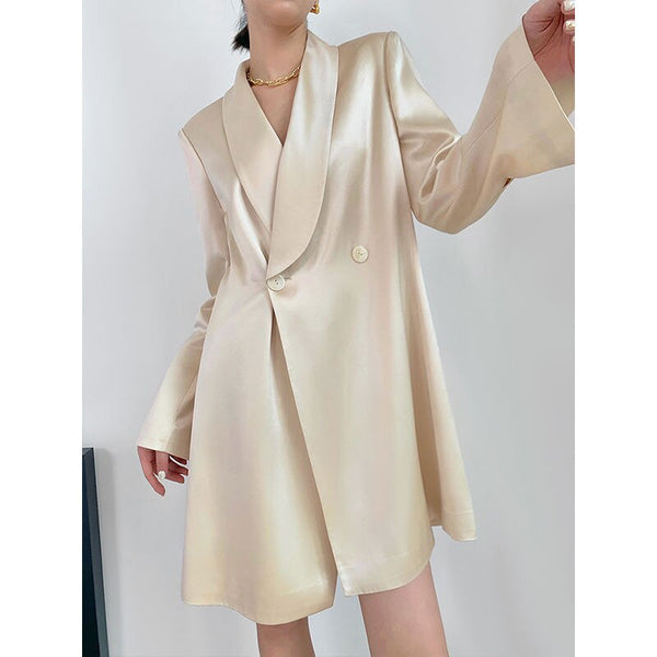 Spring White Blazers Women French Office Ladies Long Jackets Elegant Outwear Coats Female 2022 New