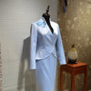 Spring Women 2022 Designers High End Handmade Blazers Skirts Suit with Embroidery Single Button Office Lady Clothing