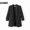 Spring Women Blazer Casual Fashion Suit Polka Dot Wear to Work Office Ladies Clothing Fall New with One Button Design Blasers
