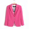 Spring Women Blazers Jackets Small Chiffon Suit Jacket Candy Color Long Sleeve Slim Suit Button Women Basic Jackets WWT10739