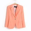 Spring Women Blazers Jackets Small Chiffon Suit Jacket Candy Color Long Sleeve Slim Suit Button Women Basic Jackets WWT10739