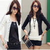Spring Women Blazers and Jackets Ladies Slim Long Sleeve Black White Suits Outerwear Short Thin Blazers Rivet Office Blazers