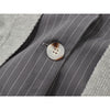 Spring Women Chic Design Sweater Coat Strip Suit Collar Stitch Grey Single-Breasted Tops Lady Knit Fake Two-piece Cardigan