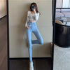 Spring Women High Waist Denim Jeans Skinny Pencil Pants Leggings Elastic High Waist Denim Skinny Trousers