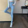 Spring Women High Waist Denim Jeans Skinny Pencil Pants Leggings Elastic High Waist Denim Skinny Trousers