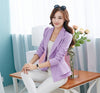 Spring Women Long Sleeve Small Suit Jackets Short Style Candy Color Single Button Coat Female Splicing Blazer Black White