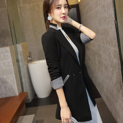 Spring Women Slim Blazer Coat 2022 New Fashion Casual Jacket long blazers for women Ladies Blazers Work Wear