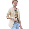 Spring Women Slim  Blazer Coat New Fashion Casual Jacket Long Sleeve One Button Suit Ladies Blazers WorkWear Tops MZ1437