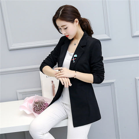 Spring Work Long Jacket 2022 Suit Blazer Women Single Button Blazer Feminino Ladies Blazers Plus Size 4XL Office Outwear C3178