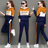 Spring and Autumn Casual Sports Suit, Female Korean-Style Loose Hooded Sweater Large Size Sportswear Two-Piece Set