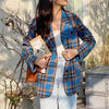 Spring and Autumn Plaid Suit Jacket Woman Jackets for Women 2023 Stylish Women's Clothing Blazersets Blaser Coat West