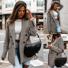 Spring and Autumn  Long Sleeve Small Suit Women's Top Slim Long Sleeve Jacket Small Suit Plaid Coat Suit Blazer