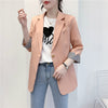 Spring and Autumn Chic Solid Color Women Casual Blazer Jacket Office Lady Work Suit Coat Ladies Classic Blazers