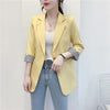Spring and Autumn Chic Solid Color Women Casual Blazer Jacket Office Lady Work Suit Coat Ladies Classic Blazers