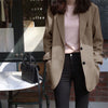 Spring and Autumn Korean Suit Jacket Women's Leisure Loose Pink Suit Slim  White Blazer Women Office Lady  Suit Blazer