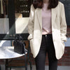Spring and Autumn Korean Suit Jacket Women's Leisure Loose Pink Suit Slim  White Blazer Women Office Lady  Suit Blazer