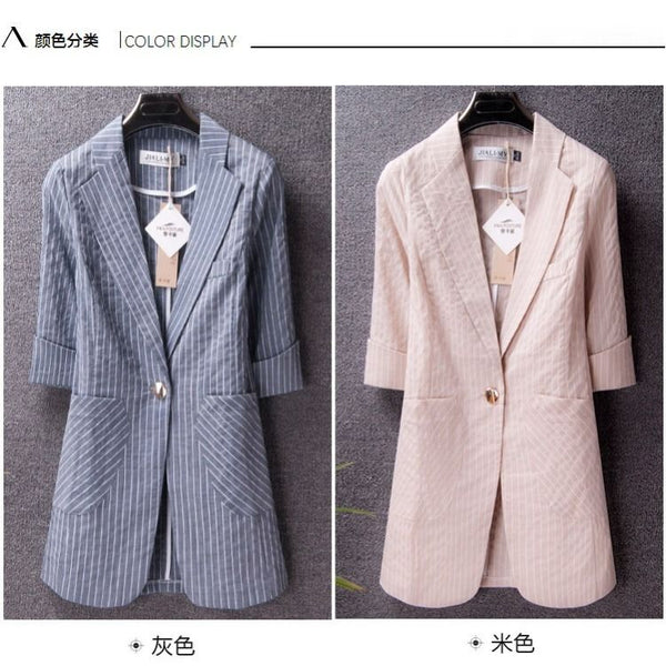 Spring and Autumn Mid-length Women's Winter Coats Formal Suit Woman Korean Female Clothing Elegant Womens Jackets