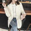 Spring and Autumn White Blazer Women Korean Loose Casual Jacket