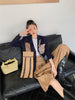 Spring and Autumn Retro Design Top Stitching Suit Jacket