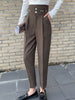 Spring and Autumn Season Thickened Fabric High Waist Casual Loose Ninth Suit Pants Explosive Small Foot Pants Women