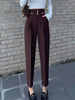 Spring and Autumn Season Thickened Fabric High Waist Casual Loose Ninth Suit Pants Explosive Small Foot Pants Women