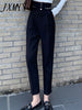 Spring and Autumn Season Thickened Fabric High Waist Casual Loose Ninth Suit Pants Explosive Small Foot Pants Women
