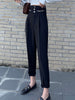 Spring and Autumn Season Thickened Fabric High Waist Casual Loose Ninth Suit Pants Explosive Small Foot Pants Women