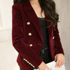 Spring and Autumn Slim gold velvet small suit jacket female leisure blazer