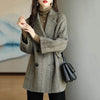 Spring and Winter Korean Blazer Women's Long-sleeved Lapel Warm Loose Casual Office Elegant Park Button Coat Woman Coat Traf