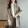 Spring and Winter Korean Blazer Women's Long-sleeved Lapel Warm Loose Casual Office Elegant Park Button Coat Woman Coat Traf