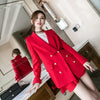 Spring and autumn high-quality women's waist slimming slim  jacket high-waist fishtail skirt office uniforms Skirt Suits