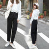 Spring and autumn jeans women's straight tube homestay Beige wide leg high waist loose student BF pants