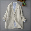 Spring and autumn women's linen suit  linen suit coat leisure comfortable top 0420