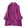 Spring and autumn women's linen suit  linen suit coat leisure comfortable top 0420