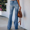 Spring and summer women's jeans casual trousers 2022 streetwear cotton women's high waist pants loose retro blue mom's pants