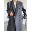 Spring clothing temperament over the knee mid-length suit jacket women's high-end design Korean suit
