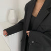 Spring Korea women's blazer suit casual solid color big loose oversize jacket