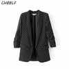 Spring new European polka dot fashion women blazer casual lady's small suit coat WDD8622