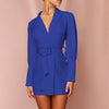 Spring women slim coat blazer  long sleeve deep V-neck single buckle belt suit jacket Female 2023 party coat