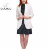 Spring women  style basic jacket notched blazer 3/4 sleeve casual slim lady work business wear cardigan blazer suits elegant