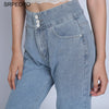 Srpedro Wide Leg Jeans For Women High Waist Plus Size Loose Three Buttons Tassel Denim Pants Daily Casual Baggy Trousers
