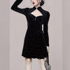 Stain mini black Dress one piece korean ladies long Sleeve cabaret party Sexy formal Dresses for women