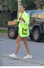 Star Hailey Bieber The Same Fluorescent Green Casual Trend Suit Coat Women's 2023 Autumn Single-Breasted Jacket Blazer