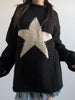 Star Pattern Winter Pullover Women Casual Loose Knitted Sweater White Long Sleeve Knitwear Female O-Neck Warm Jumper