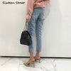 Straight Boyfriend Jeans for Women Vintage Y2K Aesthetic Style Korean Denim Trousers Female Button Zipper Washed 2022