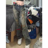 Straight Jean Femme Girl Hip hop High Street Girl  Y2k  Wide Leg Jeans Ripped Baggy Jeans For Women Loose Pants Streetwear
