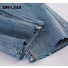 Straight Jeans Women 2022 Chic Korean Slim Denim Jeans Trousers Ankle Length Ladies Capris High Waist Push Up Mom Jeans